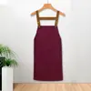 Avental de Lona Impermeável Anti-incrustante para Uso Doméstico na Cozinha Impressão de Logotipo Personalizado Roupas de Trabalho Mulheres Arte de Unhas Loja de Chá com Leite Cintura Masculina