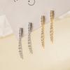Exquisitos pendientes largos de circonita para mujer 2023, modernos, populares, elegantes, de nicho, de alta calidad, en línea, de celebridades.