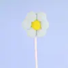 Bola de pelo cumpleaños pequeña flor decoración de pastel insertable girasol pequeña flor tarjeta de decoración insertable mesa de postres fiesta insertable