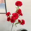 Flores Artificiais de Cravo e Lilás de Único Ramo em Estoque para Decoração de Casa, Hotel, Casamento, Buquês de Flores Artificiais Atacado