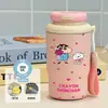 Nueva taza térmica y conservadora de frío, serie de pintura al óleo, un regalo para niños pequeños, portátil para uso en exteriores, taza de café moderna para estudiantes