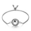 Pulsera de Cristal de Joyería Simple de Acero Inoxidable Estilo Japonés y Coreano Pulsera de Moda para Dama para Novia
