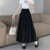 Falda de Pastel para Mujer 2024 Nueva Verano Elegante Cintura Alta Adelgazante Figura Forma de Pera Forma A Falda Larga Blanca Grande