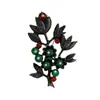 Broche de Folha de Planta Retrô Europeu e Americano Estilo Palácio Literário Clássico de Alta Qualidade Pin para Casaco Acessórios Femininos Flor Corsage