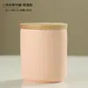 Pote de cerâmica cor creme para chá, pote de armazenamento de chá portátil feito sob medida, pote de chá selado