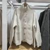 Suéter Cardigan Holgado Retro de Punto Soufflé para Hombre y Mujer, Chaqueta, Ropa de Pareja, Individual Japonés Otoño e Invierno 469467