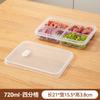 Caja de almacenamiento para mantener la frescura del refrigerador de la cocina, sellada para la preparación de alimentos, caja transparente para mantener la frescura, compartimento de grado alimenticio, congelador de plástico