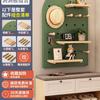 Estantería de pared para equipo deportivo de yoga en casa, tablero de cueva de madera maciza para fitness, estante de almacenamiento en pared