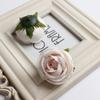 Sombrero hecho a mano DIY con flores, simulación de rosa, cabeza de flor rizada, rosa redonda, decoración para el hogar, ropa, escenario de boda
