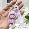 Llavero de Labubu Muñeco de Peluche Colgante Labubu Transfronterizo Colgante para Mochila Escolar Muñeco de Caja Sorpresa Labubu Flocado