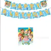 Decoração de Festa da Série Cocomelon Utensílios de Mesa Descartáveis Prato de Papel Copo Inserção para Cupcake Conjunto para Festa de Evento