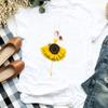 Camiseta Casual para Mujer con Estampado Floral Elegante Lindo de los 90 para Oficina