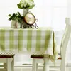 Tecido para Toalha de Mesa Pastoral Fresca Toalha de Mesa de Jantar Toalha de Mesa Toalha de Mesa de Chá Xadrez Pequeno Verde Renda Impermeável Atacado Novo Produto