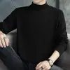 PromoçãoCamiseta masculina de algodão puro de peso pesado com manga longa e gola semipeia, adequada tanto para usar por baixo quanto por cima, moderna, fashion e versátil