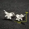 Novos Mini Enfeites de Animais de Desenho Animado em Aço Inoxidável Gato Fofo Rena de Natal Cobra Abelha Brincos Piercing Atacado