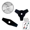Lâmina de Cortador de Grama, Formato de Diamante em Aço Manganês, Espessada e Estendida Liga Leve Acessórios para Roçadeira, Ferramenta de Capina, Lâmina de Serra Circular