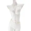 Corrente Corporal Fina de Metal Estilo Férias Sexy Transfronteiriça Corrente de Peito de Biquíni Moda Corrente de Cintura Corrente Integrada Moda Feminina Europeia e Americana