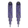Pendientes de Pedrería de Nuevo Estilo Transfronterizos Europeos y Americanos 2026 con Colgantes Largos en Forma de Rama con Borlas, Pendientes Elegantes y Versátiles para Mujer