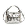 Bolso Tejido de Moda 2025 Bolso Casual Versátil para Mujer Bolso de Hombro Acolchado Simple Bolso Bandolera de Moda