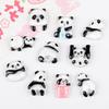 Accesorios de resina dibujos animados transparente serie Panda diy pegamento crema parche para funda de teléfono móvil caja de almacenamiento material zapatos con agujeros