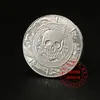 Venta al por mayor de fábrica Serie siete pirata americano Colección de monedas conmemorativas Calavera de Morgan Pulpo Plata al contado al por mayor