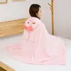 Manta de felpa con capucha para mujer, tipo chal, ideal para el aire acondicionado, ideal para el almuerzo o la siesta en la oficina.
