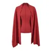 Conjunto de Dos Piezas Versátil de Cuello Redondo y Manga Larga + Chal, Top Casual Elegante Ajustado para Primavera
