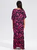 Vestido Longo Solto Plus Size de Viscose Estilo Europeu e Americano para Férias, Saída de Praia com Proteção Solar, Vestido de Praia para Mulheres
