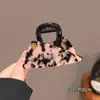 Pinza de Garra Triangular con Estampado de Leopardo de Acetato para Mujer, Pinza de Tiburón Nuevo Estilo 2025, Pinza para el Cabello de Alta Gama para Peinados Semirecogidos en la Parte Trasera de la Cabeza