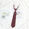 Rojo Oro y Rayas Rojas Estilo Perezoso Estilo Japonés Estilo Preppy Corbata Foto de Graduación Femenina Marrón Uniforme de Licenciatura Masculino Corbata