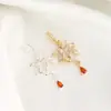 Pendente de Lótus com Gotejamento de Óleo Preenchido com Ouro 14K que Preserva a Cor Pulseira de Cristal DIY Feita à Mão Acessórios de Joias com Contas Pingente