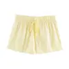 Conjunto de moda casual transfronteiriça europeu e americano: camisa curta com cintura elástica e shorts listrados com cordão