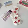 Calcetines casuales de media pantorrilla con estampado floral de corazón rosa lindo, simples y versátiles, calcetines de moda para mujer de la Industria de Calcetines Zhuji