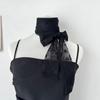 Ins Apilado Desgaste Diseño Jerárquico Encaje Cinta Delgado Estrecho Mujer Primavera y Verano Todo-partido Clavícula Collar de Cuello Cinta de Bufanda de Seda