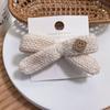Popular en Internet Otoño e Invierno Nuevo Hecho a Mano Tejido Lazo Sonriente Lindo Hada Pinza Lateral Pasador Adorno para el Cabello Accesorios para el Cabello