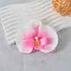 Filme de Simulação Flor Phalaenopsis Pétalas Flores de Simulação Acessórios Adorno de Cabeça Presilha de Cabelo DIY Artesanal Decoração de Cerimônia de Casamento