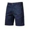 Nuevos shorts de algodón casual de verano transfronterizos para hombre, estilo europeo y americano, rectos de corte ajustado a la rodilla, color liso, ropa de trabajo para hombre, comercio exterior