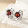 Nuevos Pendientes de Imitación de Moissanita de un Quilate de Moda para Mujer, Redondos y Súper Brillantes, Clips para Orejas de Celebridad de Internet