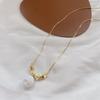 Collar con diseño de perlas frescas y dulces para mujer, estilo nicho de moda, personalidad de temperamento, collar de cadena de clavícula de alta calidad que combina con todo.