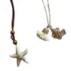 Collar de Corazón de Estrella de Mar Infantil y Lindo, Estilo Casual de Vacaciones Largo con Cuello Halter, De Aspecto Elegante, Divertido, Moderno y Personalizado