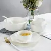 Cuenco Octogonal Cerámico Creativo para el Hogar Jingdezhen Hueso de China Hotel Club Cuenco Cerámico para Comedor Cuenco para Sopa Recipiente para Sopa