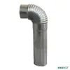 Hoja de Hierro Galvanizado Codo de 45 Grados Conducto Espiral Corrugado Codo Forma de Camarón Roscado Tubería de Ventilación Galvanizado 90 Grados Acero Inoxidable