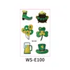 Nuevo Producto Transfronterizo: Calle. Pegatinas de Tatuaje de Brillo del Día de San Patricio, Pegatinas de Tatuaje de Trébol para Fiesta del Festival Irlandés