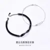 Pulseira de casal anel de Mobius prata esterlina s925 corda trançada homens e mulheres um par de pulseira de mão presente de aniversário deste ano