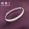 Pulsera de ducha de meteoros de plata de ley plata de ley 999 mujeres estilo folk push and pull joyería de mano para enviar a la novia grabado