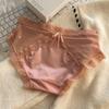 Ropa interior sexy de encaje semitransparente con calado de estilo francés para mujer, suave, transpirable, de talle medio, levanta glúteos, entrepierna de algodón, viaje de mujer