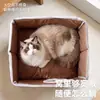 Nido para Gatos Semi-Cerrado, Cálido en Invierno, Adecuado para Todas las Estaciones, Nido para Gatos Seguro y Firme, Nido para Gatitos Mascotas de Invierno, Nido para Gatos de Invierno