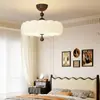 Luminária de Teto para Quarto, Estilo Antigo, Lâmpada LED Redonda Plissada Criativa e Moderna, Luminária de Quarto Francesa Simples e Brilhante com Proteção para os Olhos
