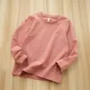 40 Camiseta de Algodón Slub Odale para Niños y Niñas Cuello Redondo Color Sólido Manga Larga Ropa Interior Estilo Primavera y Otoño para Niños Mediana y Grande