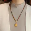 Cordón para Collar Tejido Pesado Hecho a Mano Ágata Concha Magnesita Cordón para Colgante Universal Joyería Unisex Cordón Venta al por Mayor